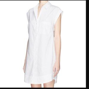 J. Crew short-sleeve cotton shirtdress in white